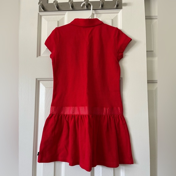Girls Nautica 6x drop waist polo dress with polka dot ribbon, new without tags - Picture 7 of 9